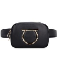 Ferragamo - Vela Leather Belt Bag With Maxi Logo - Lyst