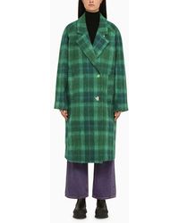 ANDERSSON BELL - Green/blue Check Coat - Lyst