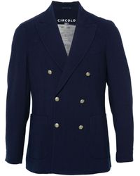 Circolo 1901 - Virgin Wool Double-Breasted Jacket - Lyst