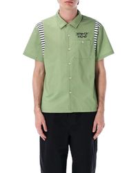 Brain Dead - Cobra Flocked Bowling Shirt - Lyst