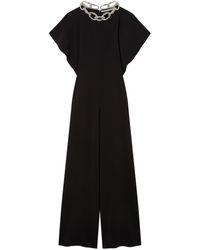 Stella McCartney - Long Jumpsuit With Chain And Rhinestones - Lyst