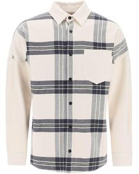 Palm Angels - "Plaid Overshirt With Embroidered Logo - Lyst