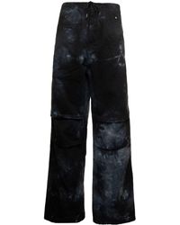 DARKPARK - 'daisy' Black Oversized Tie-dye Pants In Gabardine Darpark - Lyst