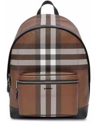 Burberry - Check Backpack - Lyst