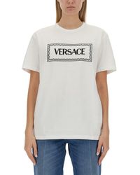 Versace - T-shirt With '90s Vintage Logo - Lyst