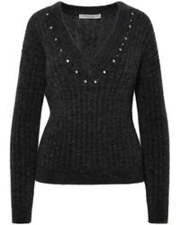 Alessandra Rich - Gray Virgin Wool Blend Sweater - Lyst