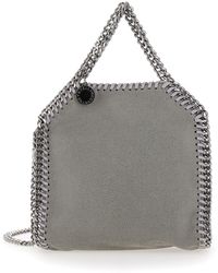 Stella McCartney - '3Chain' Tiny Tote Bag With Logo Engraved On Charm - Lyst