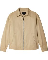 Prada - Zip-up Cotton Shirt Jacket - Lyst
