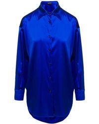 Tom Ford - E Relaxed Shirt With Pointed Collar In Stretch Silk - Lyst
