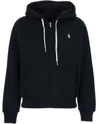 Polo Ralph Lauren - Sweatshirt With Drawstring Hood And Pony Embroidery On The Front - Lyst