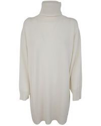 Kiton - High Neck Knitted Mini Dress Clothing - Lyst