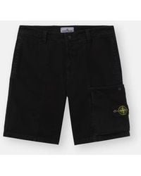 Stone Island - Cargo Shorts With Logo Patch - Lyst