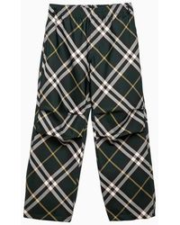 Burberry - Trousers With Check Pattern - Lyst