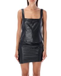 Helmut Lang - Leather Tank Top - Lyst