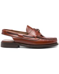 Hereu - Saler Leather Slingback Loafers - Lyst
