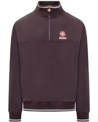 CASABLANCA - Organic Loopback 1/4 Zip Laurel Sweatshirt - Lyst