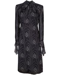 Prada - Printed Silk Blend Dress - Lyst