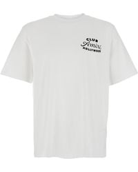 Amiri - Crewneck T-Shirt With Logo Lettering On The Front And Maxi Logo Print On The Rear - Lyst