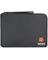 KENZO - Leather Flat Pouch - Lyst