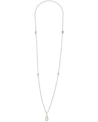 Dolce & Gabbana - Tone Necklace With Drop Pendant And Dg Logo - Lyst