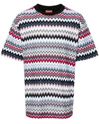 Missoni - Zigzag Pattern Cotton T-Shirt - Lyst