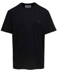 Golden Goose - Crewneck T-Shirt With Star Detail On The Front - Lyst