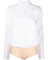 Wolford - London Shirt-style Body White - Lyst