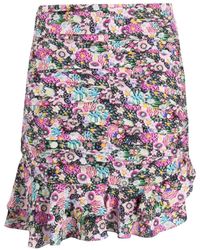 Isabel Marant - Milendi Floral-print Ruched Mini Skirt - Lyst