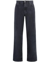 Dolce & Gabbana - Dark Denim Wide Leg Jeans - Lyst