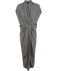 Giorgio Armani - V Neck Long Dress Clothing - Lyst