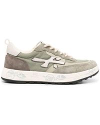 Premiata - Nous 6655 Panel Leather Sneakers With Logo - Lyst