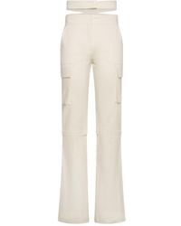 ANDREADAMO - High-Waisted Cut-Out Cotton Pants - Lyst