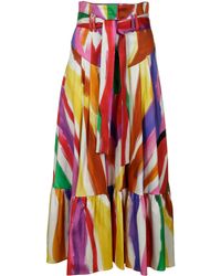 Stella Jean Bancario Skirt in Purple 