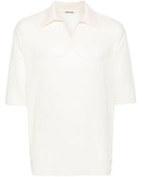 AURALEE - Wool And Silk Blend Polo Shirt - Lyst