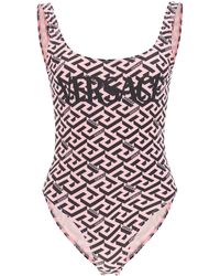 Versace - Greca Signature Print One-piece Swimsuit - Lyst