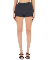 T By Alexander Wang - Shorts With Logo - Lyst