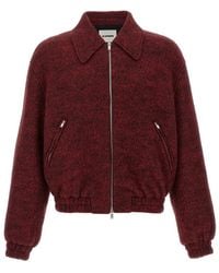 Jil Sander - Mélange Wool Bomber Jacket - Lyst