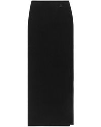 Courreges - Long Ribbed Fitted Skirt - Lyst