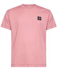 Stone Island - Logo Cotton T-Shirt - Lyst