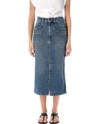 Isabel Marant Britt Skirts in Gray | Lyst