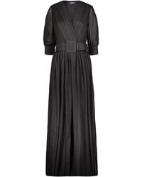 Rochas - Pleated Long Dress In Chiffon Clothing - Lyst