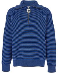JW Anderson - Sweater With Half Zip Closure On The Front - Lyst