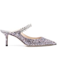 Jimmy Choo - High Stiletto Heeled Shoes With Crystal Embellishments - Lyst