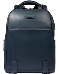 Piquadro - Leather Backpack With Pc Holder 14" Bags - Lyst