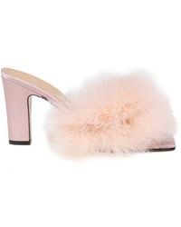 Maison Margiela - Mules With Pink Feathers - Lyst