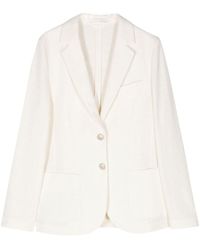 Circolo 1901 - Linen And Cotton Blend Single-Breasted Jacket - Lyst