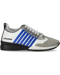 DSquared² - Legendary White Grey Blue Sneaker - Lyst