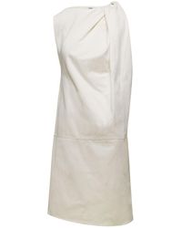 Totême - Mini Dress With Gathering On Shoulder - Lyst