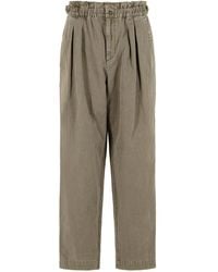 Isabel Marant - 'neriah' Brown Cotton And Linen Pants - Lyst