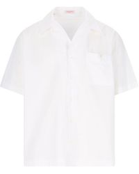 Valentino Garavani - "v Detail Bowling Shirt With V - Lyst